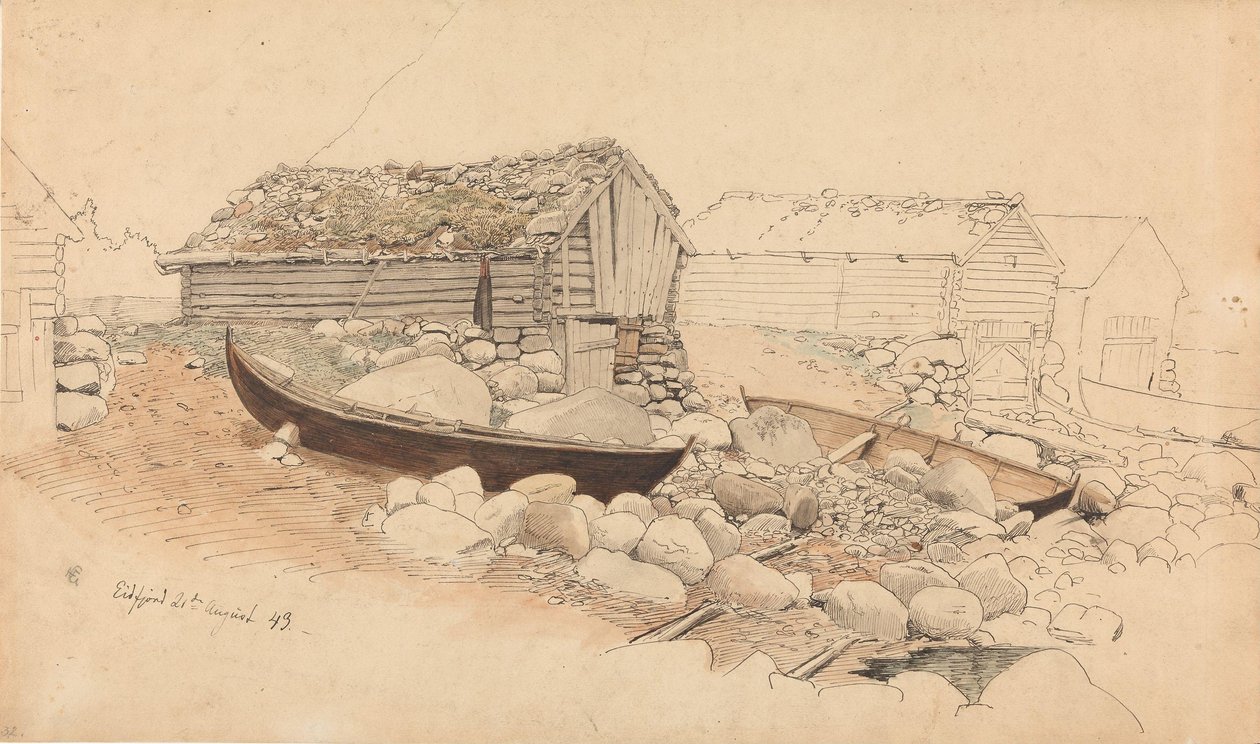 Vue sur Eidfjord - Hans Gude