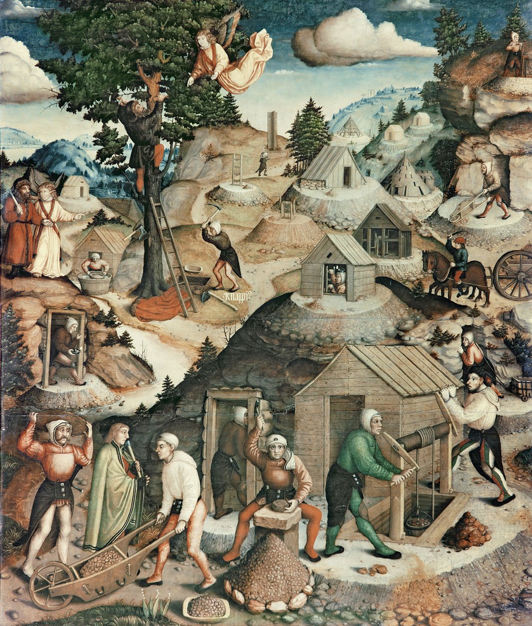 Paysage minier, 1521 (détail) - Hans Hesse