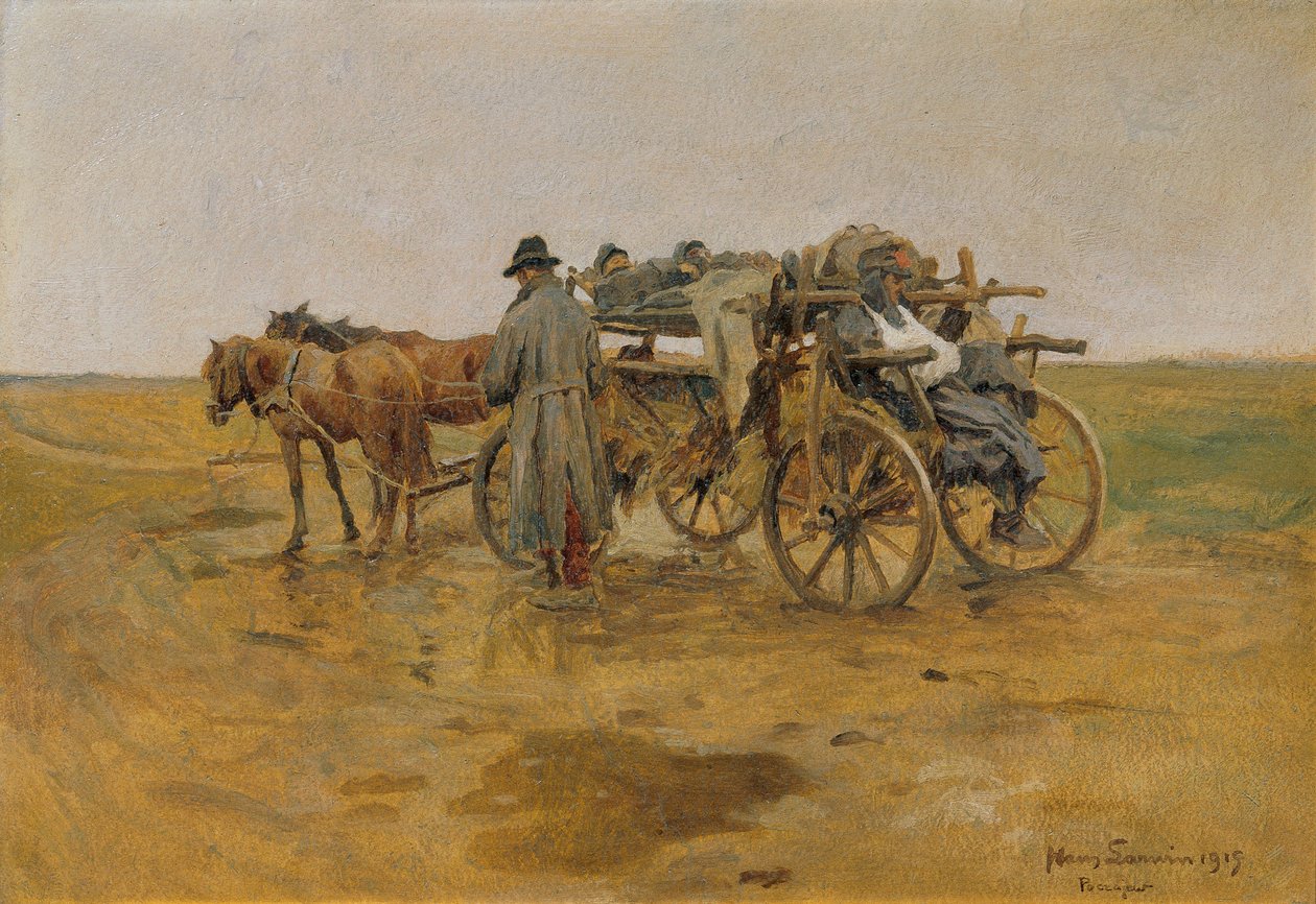 Transport de blessés - Hans Larwin