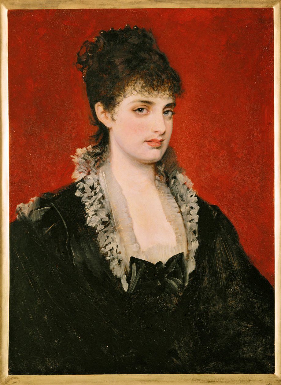 Anna von Waldberg ... (peinture sur bois) - Hans Makart