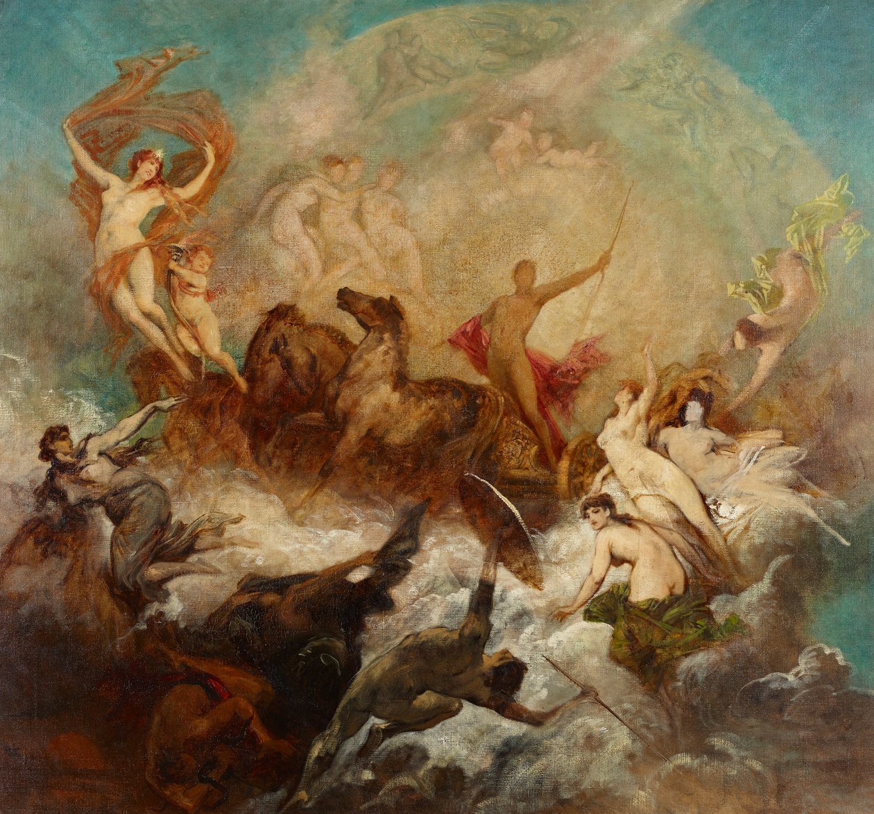 La victoire de la lumière sur les ténèbres - Hans Makart