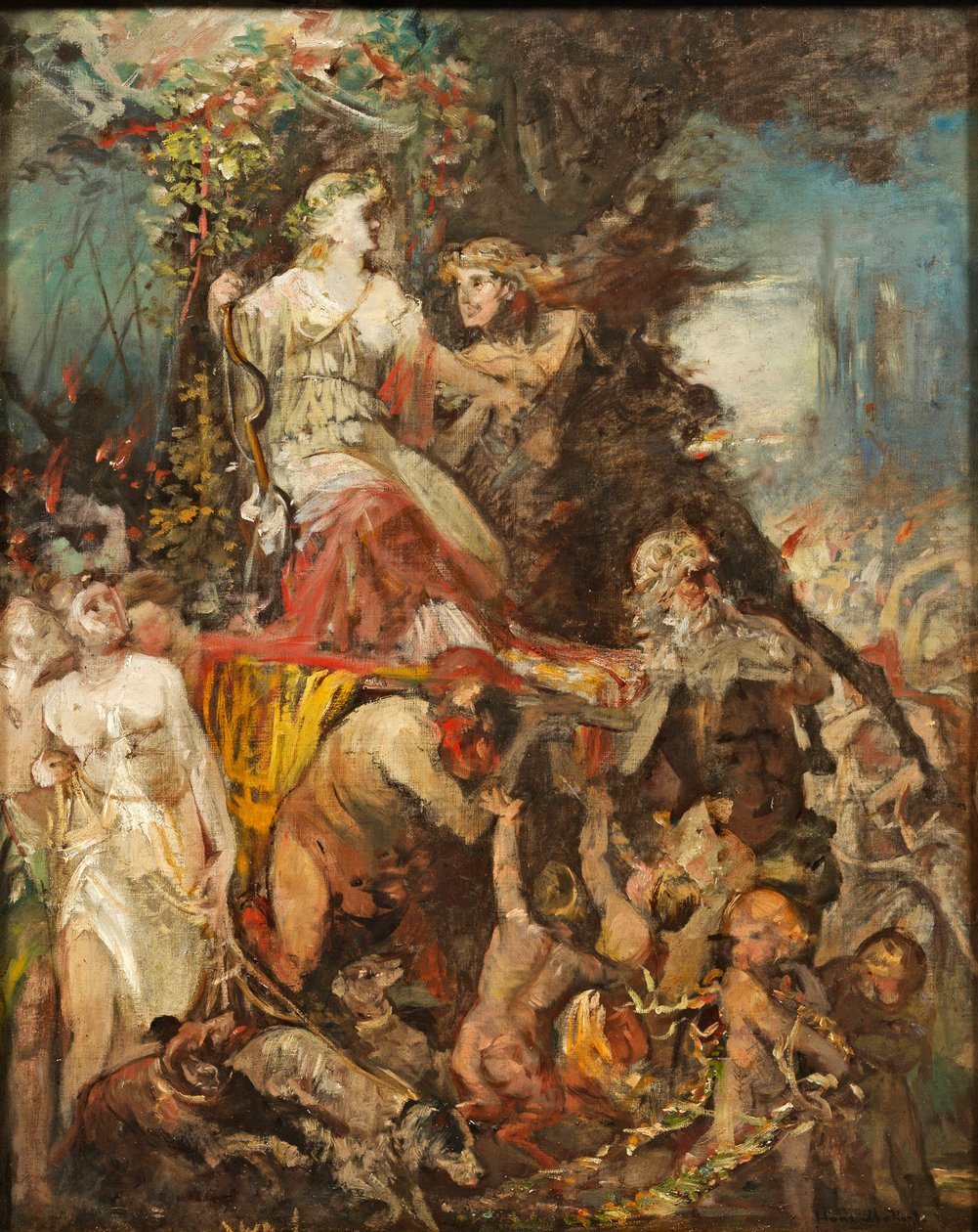 Hans Makart Cortège triomphal de Diane avec Bacchus - Hans Makart