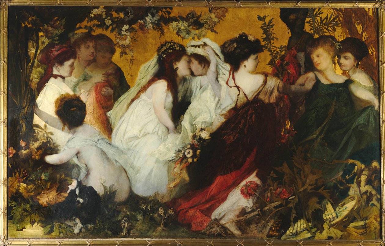 Amoretti moderne, triptyque, panneau droit, 1868 - Hans Makart