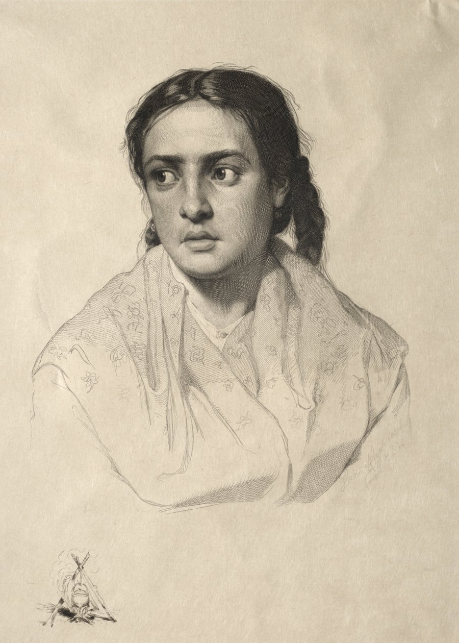 Tête de fille - Hans Meyer