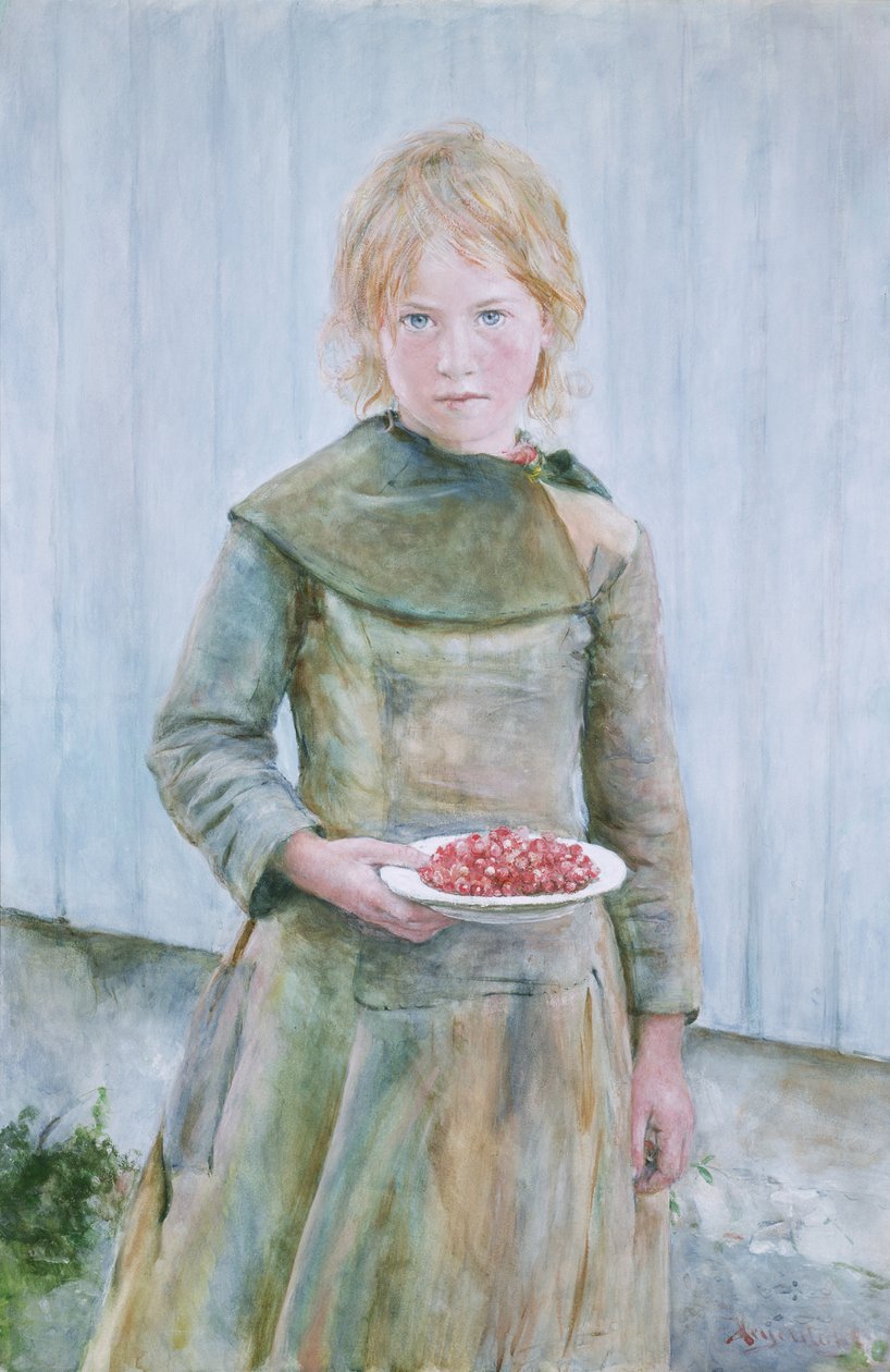 Fille aux fraises - Hans Olaf Heyerdahl