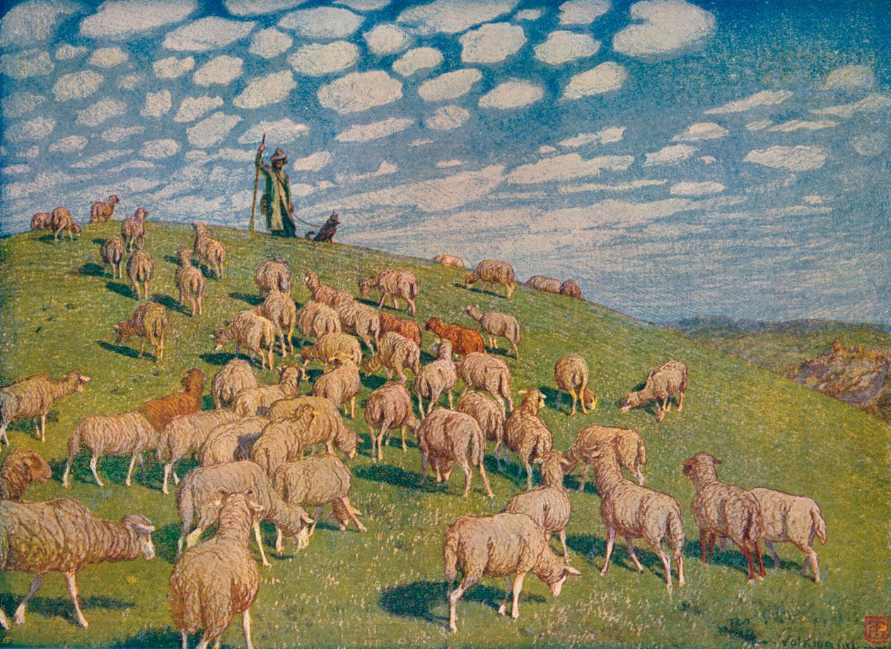 Pâturage au printemps, vers 1900 1903-1904 - Hans Richard von Volkmann