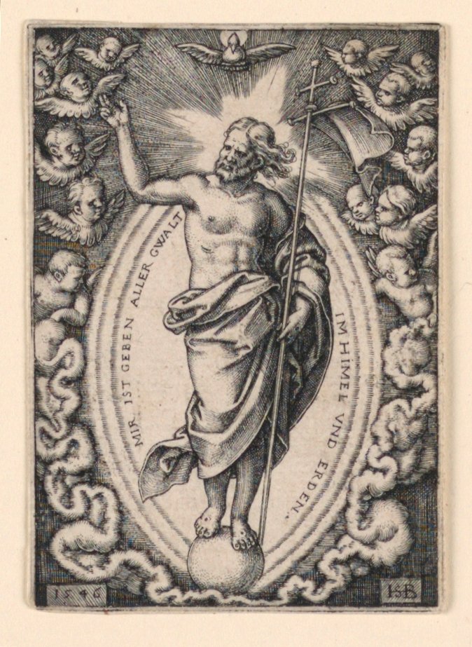 Christ sur le globe - Hans Sebald Beham