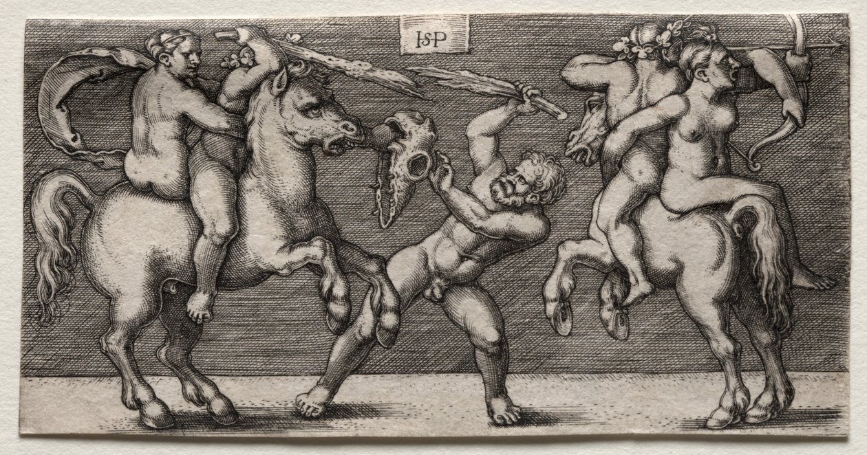 Combat de trois hommes - Hans Sebald Beham