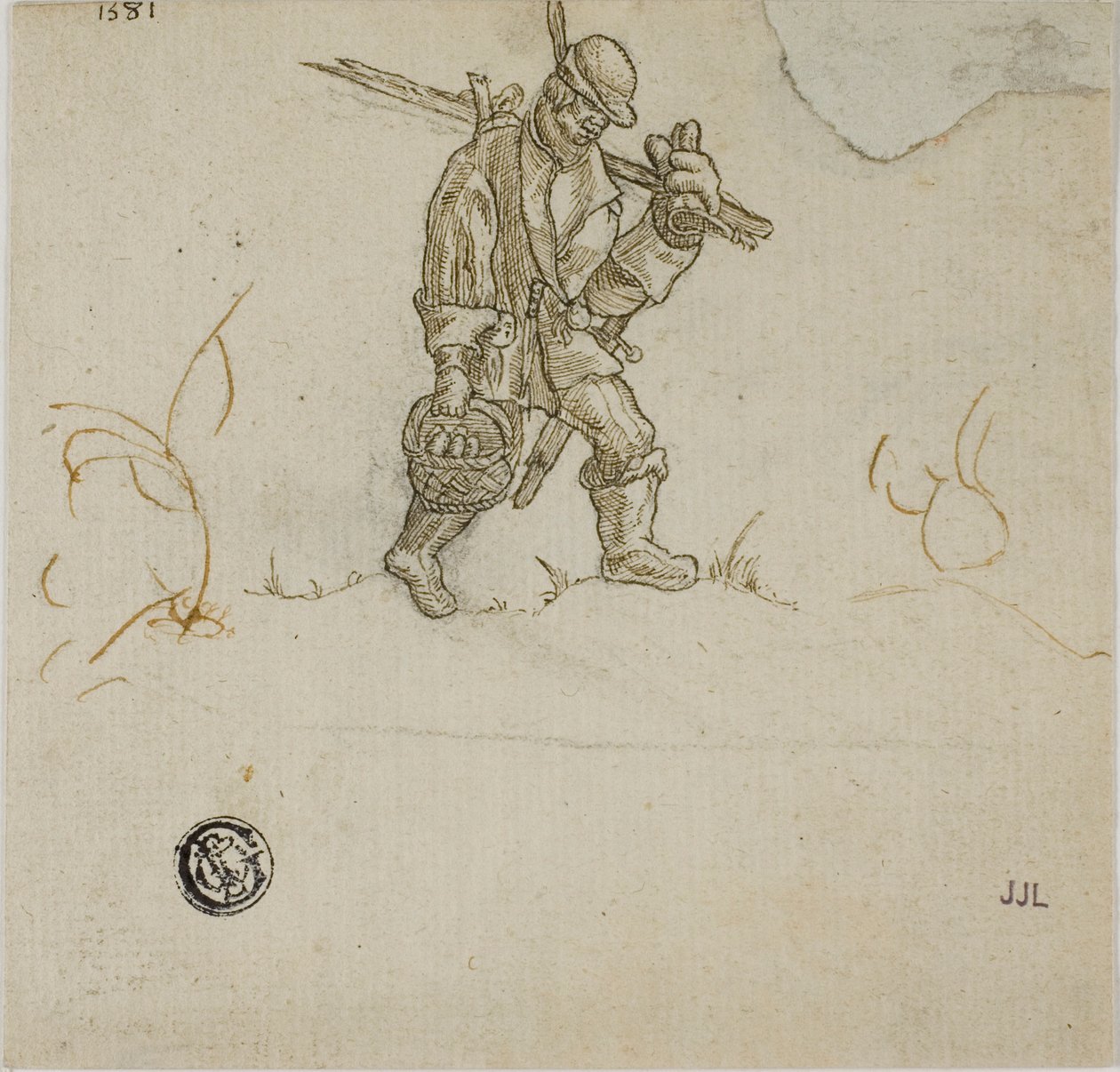 Paysanne portant un seau - Hans Sebald Beham