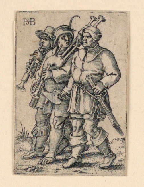 Le cortège de mariage : Trois musiciens - Hans Sebald Beham