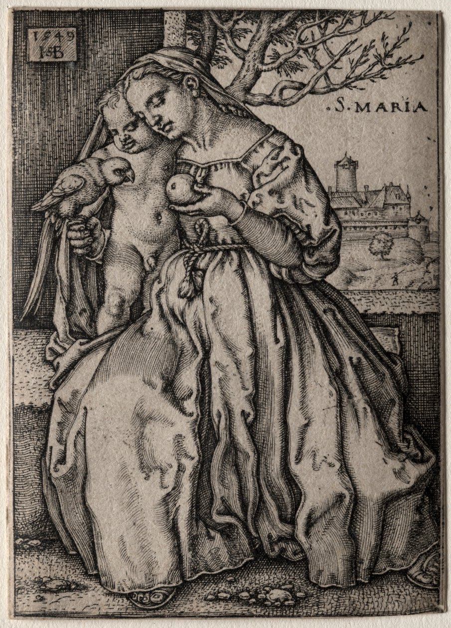 Vierge au perroquet (1549) - Hans Sebald Beham