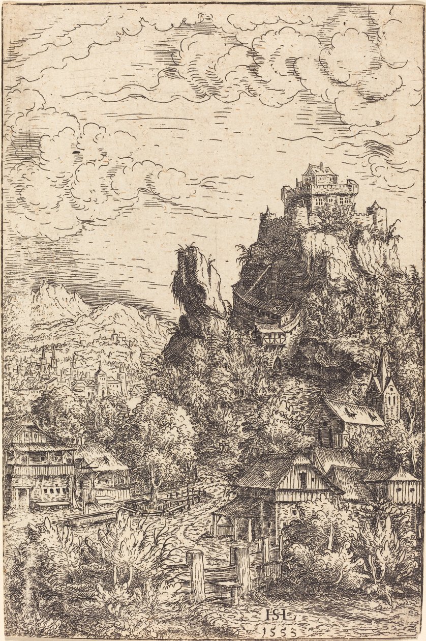 Paysage avec un château - Hans Sebald Lautensack