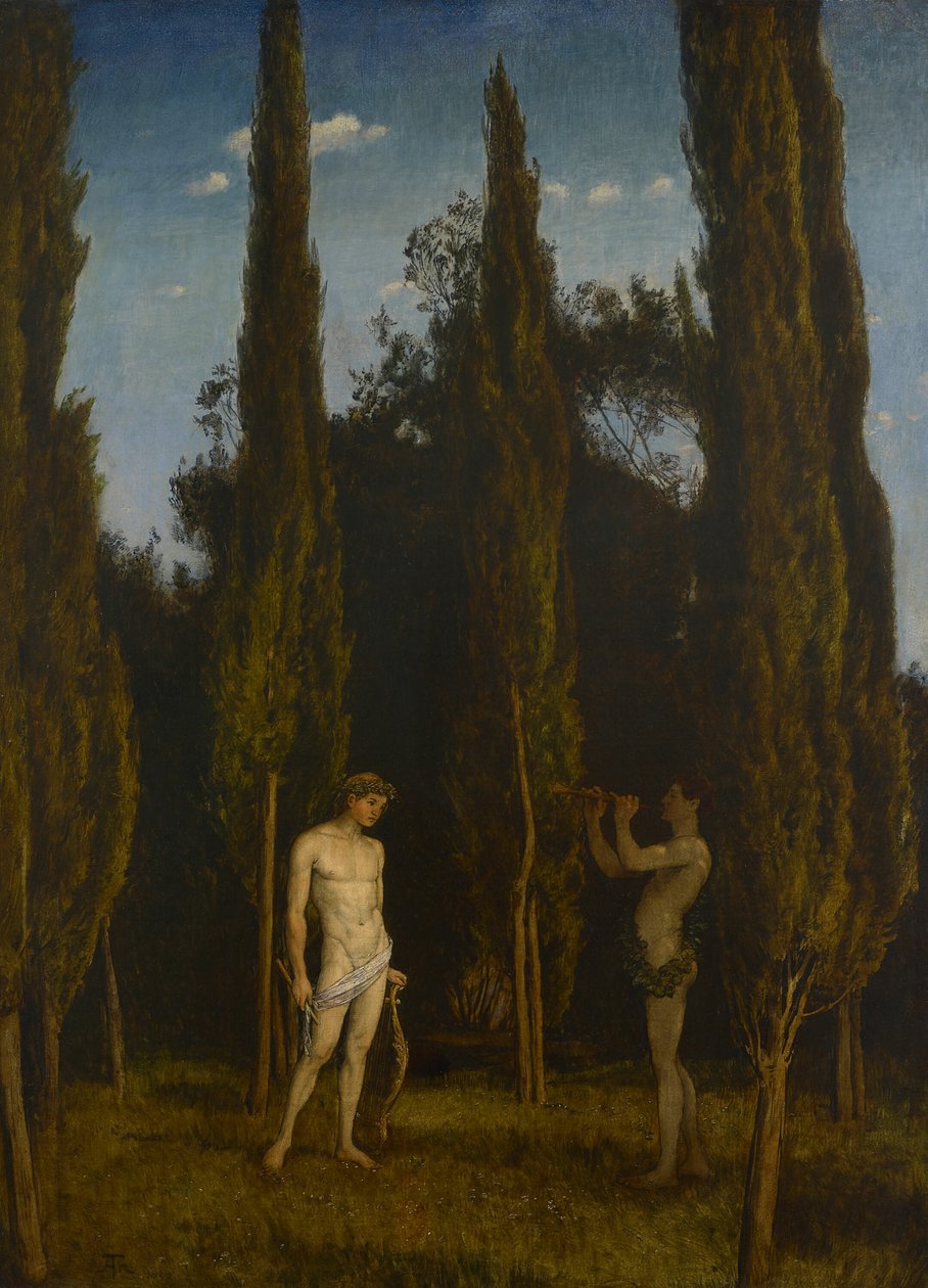 Apollon et Marsyas - Hans Thoma
