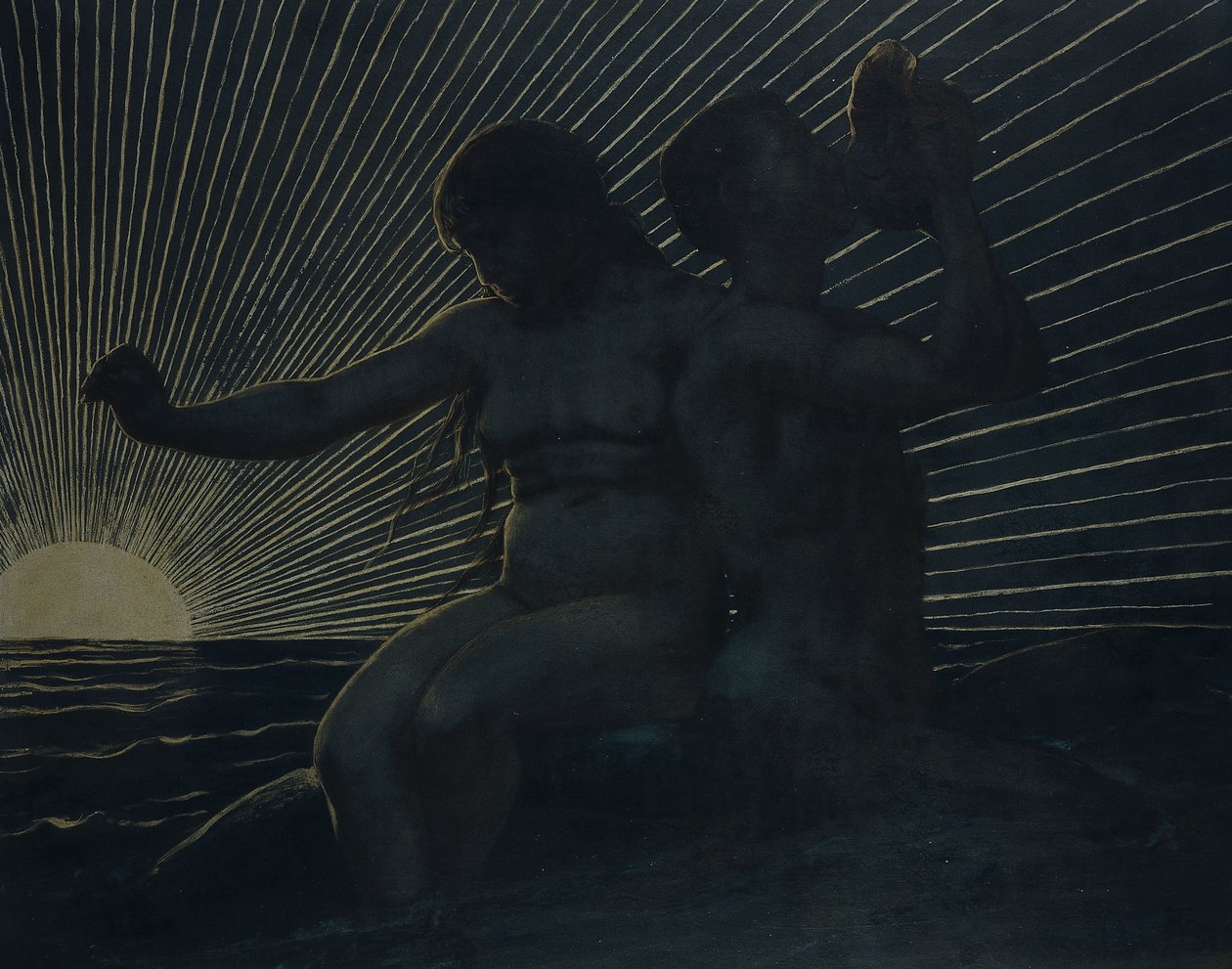 Paire de Tritons, 1892 - Hans Thoma