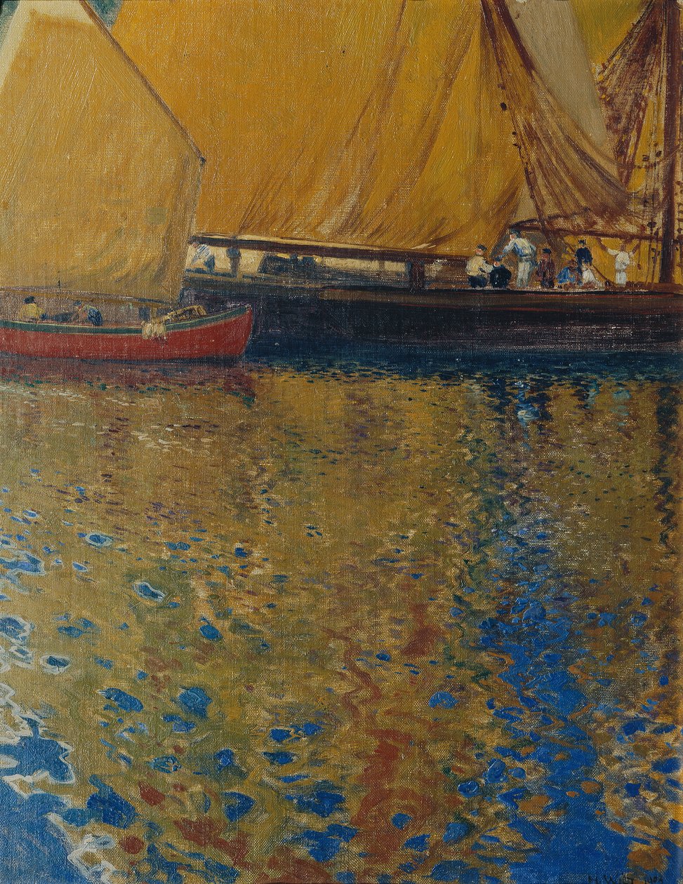 Matinée dans le port de Lussin - Hans Wilt