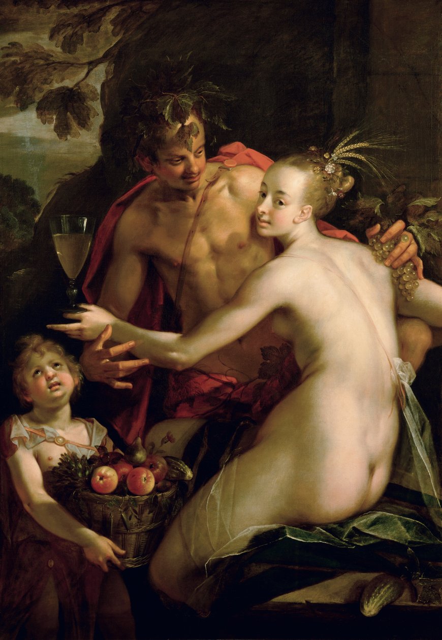 Bacchus, Cérès et Amor ( ) - Hans von Aachen