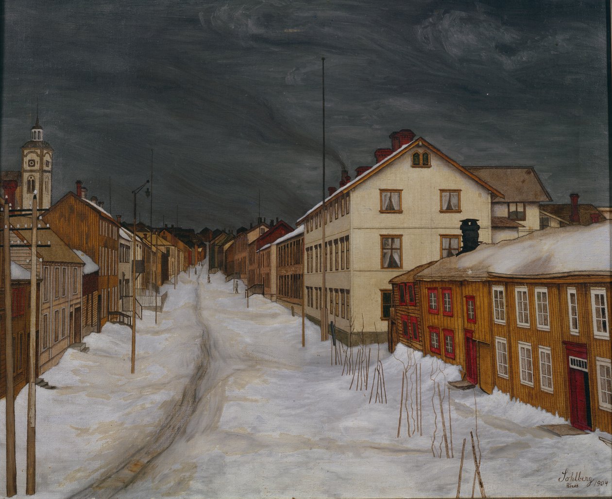 Rue principale, Roros - Harald Oscar Sohlberg