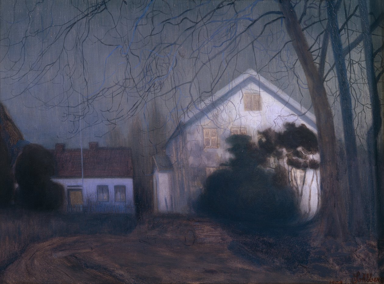 Atmosphère au clair de lune - Harald Oscar Sohlberg