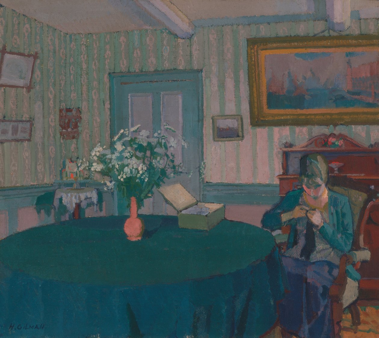 Sylvia raccommodant - Harold Gilman