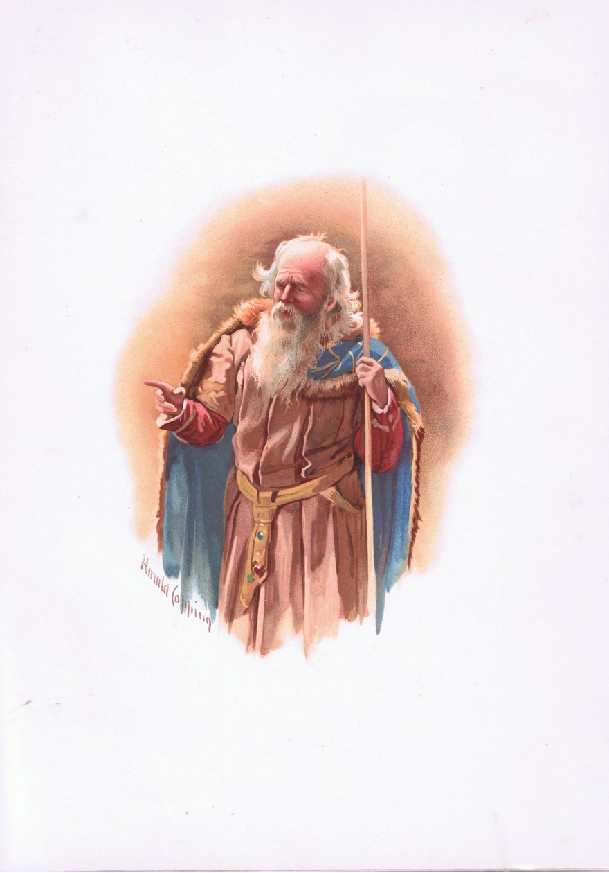 Polonius, illustration de Hamlet - Harold Copping