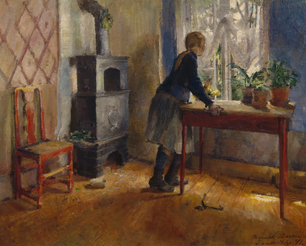 Fille à la fenêtre - Harriet Backer