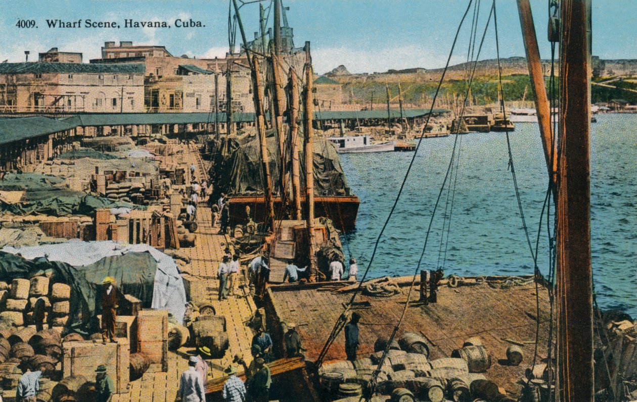 Scène de quai, La Havane, Cuba, 1910 - Harris Bros and Co
