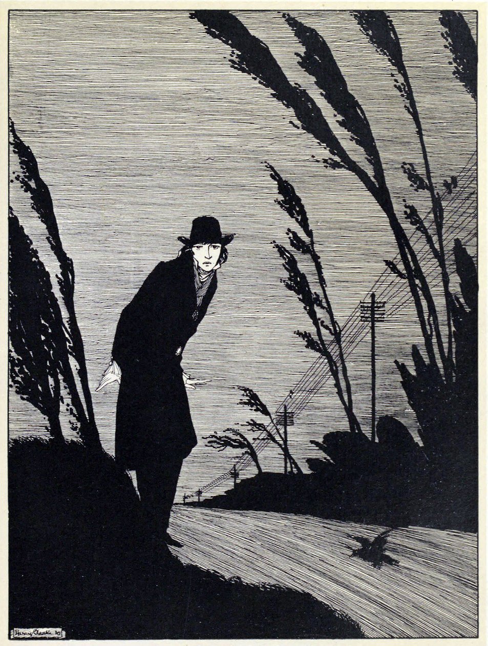 Au milieu de tout était un visage blanc froid, de The Years at the Spring, pub. 1920 - Harry Clarke