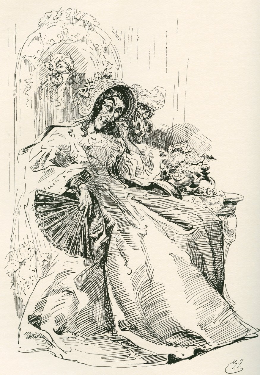 Mme Skewton (gravure) - Harry Furniss