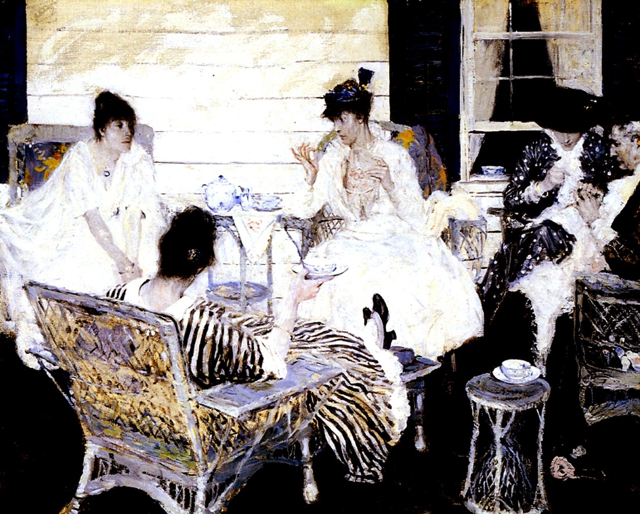 La fête du thé - Harvey T. Dunn