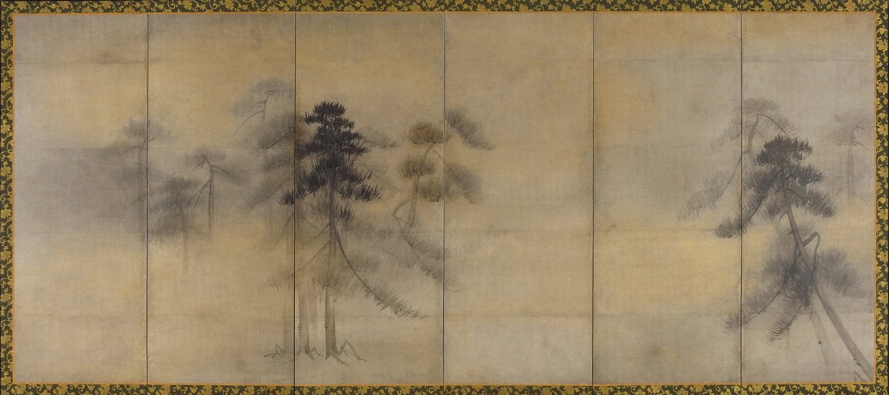 Pins au clair de lune - Hasegawa Tohaku