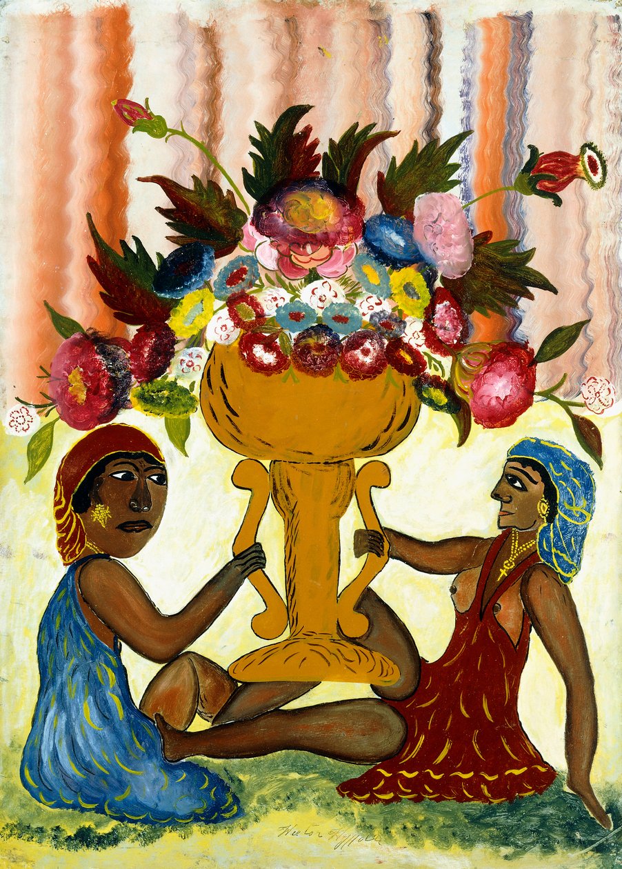 Deux prêtresses avec vase - Hector Hyppolite