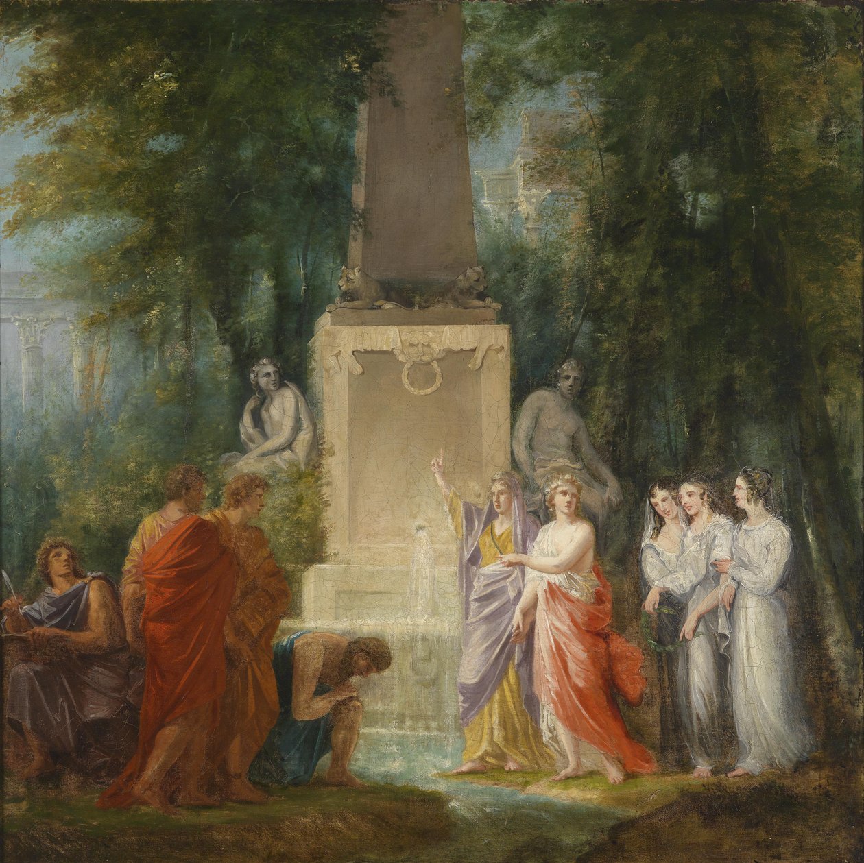 Les poètes boivent à la source castalienne l