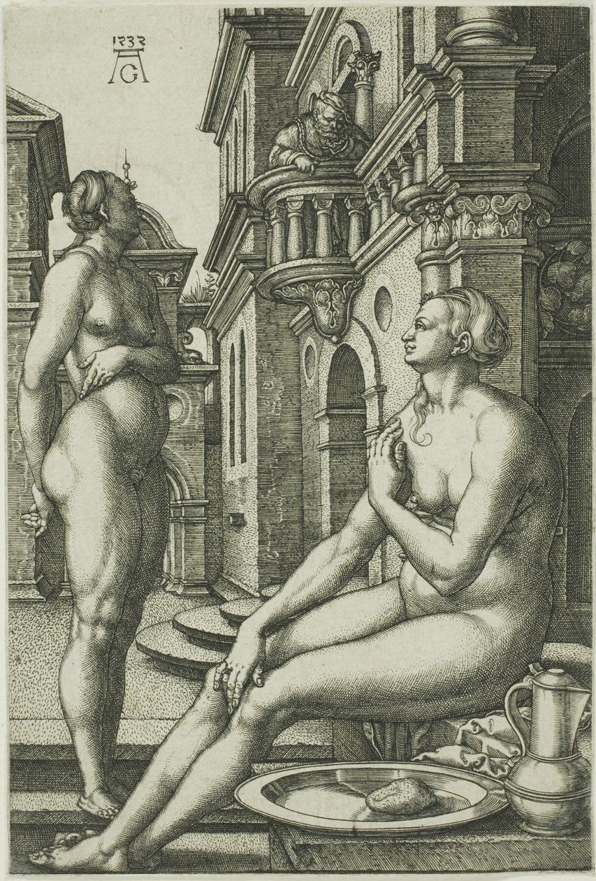 Bethsabée au bain - Heinrich Aldegrever