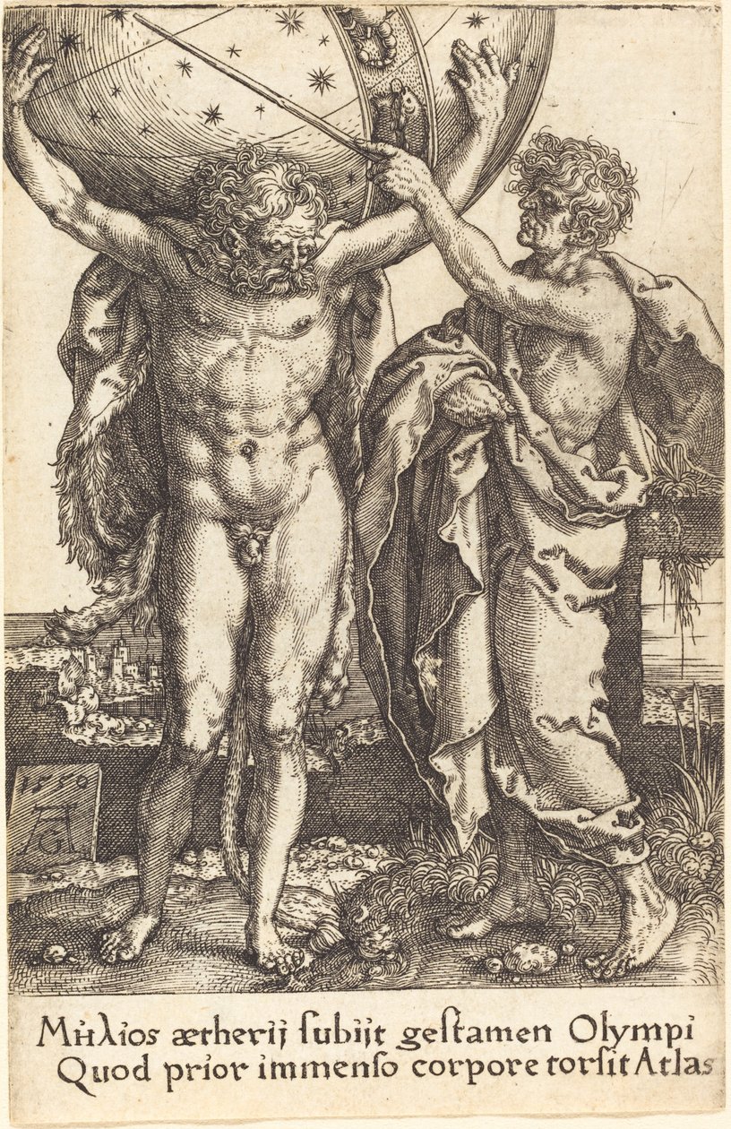 Hercule et Atlas - Heinrich Aldegrever