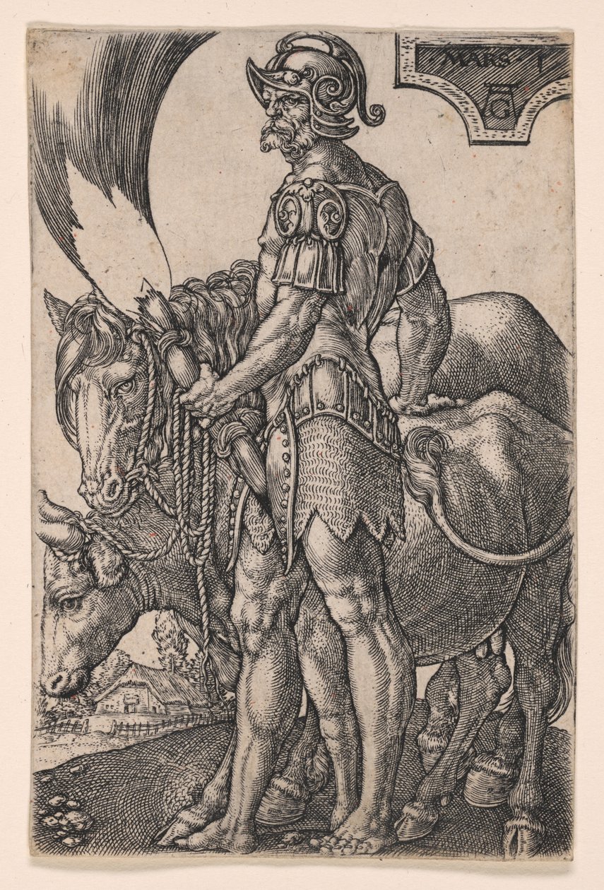 Mars, extrait des Sept Dieux planétaires - Heinrich Aldegrever