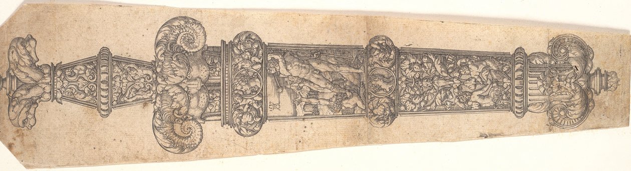 Conception de gaine avec Caïn et Abel - Heinrich Aldegrever