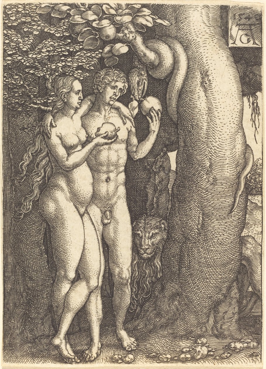La tentation par le serpent, 1540 - Heinrich Aldegrever