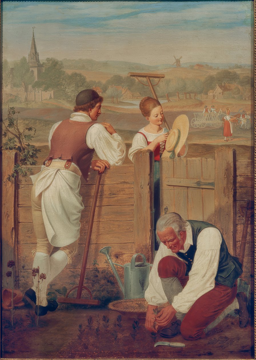 À la clôture du jardin - Heinrich Anton Dahling