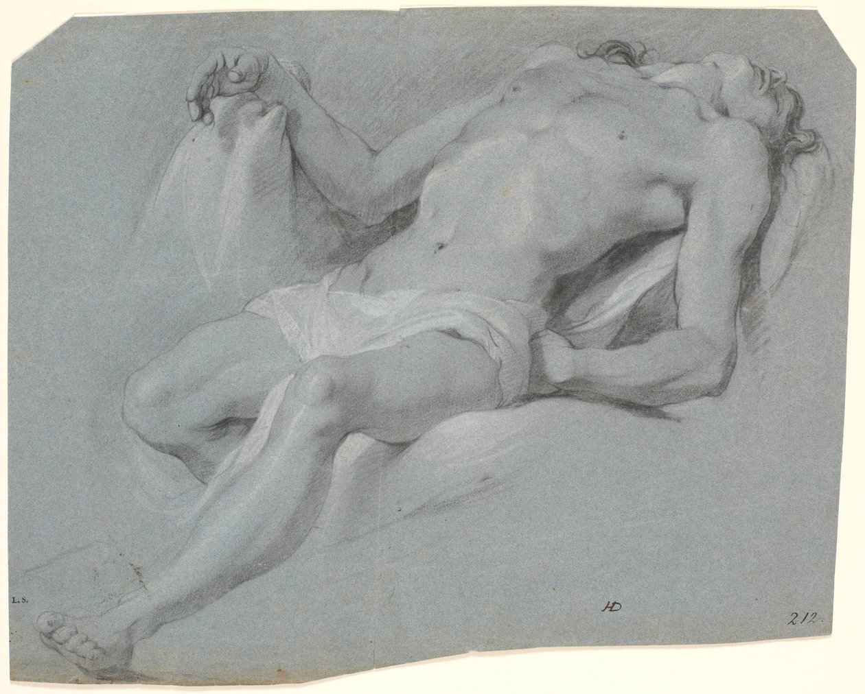 Modèle masculin couché; étude pour Pietà? - Heinrich Dittmers