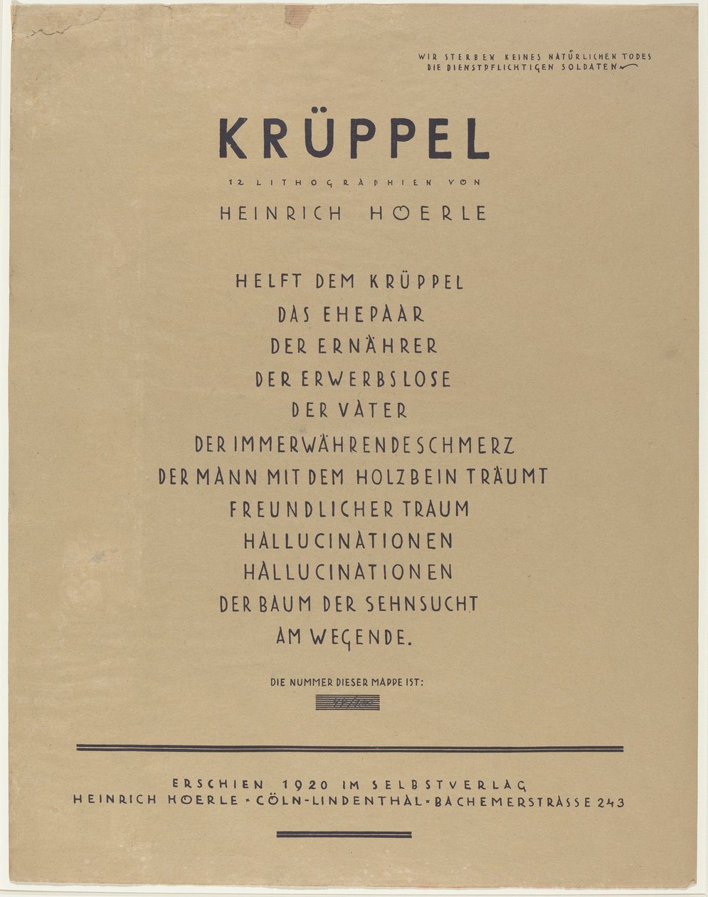 Krüppel - Heinrich Hoerle