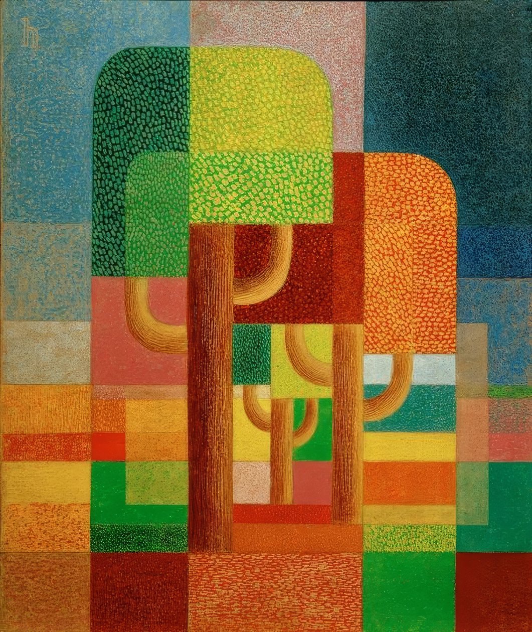 Paysage / Arbres (Paysage avec arbres) - Heinrich Hoerle