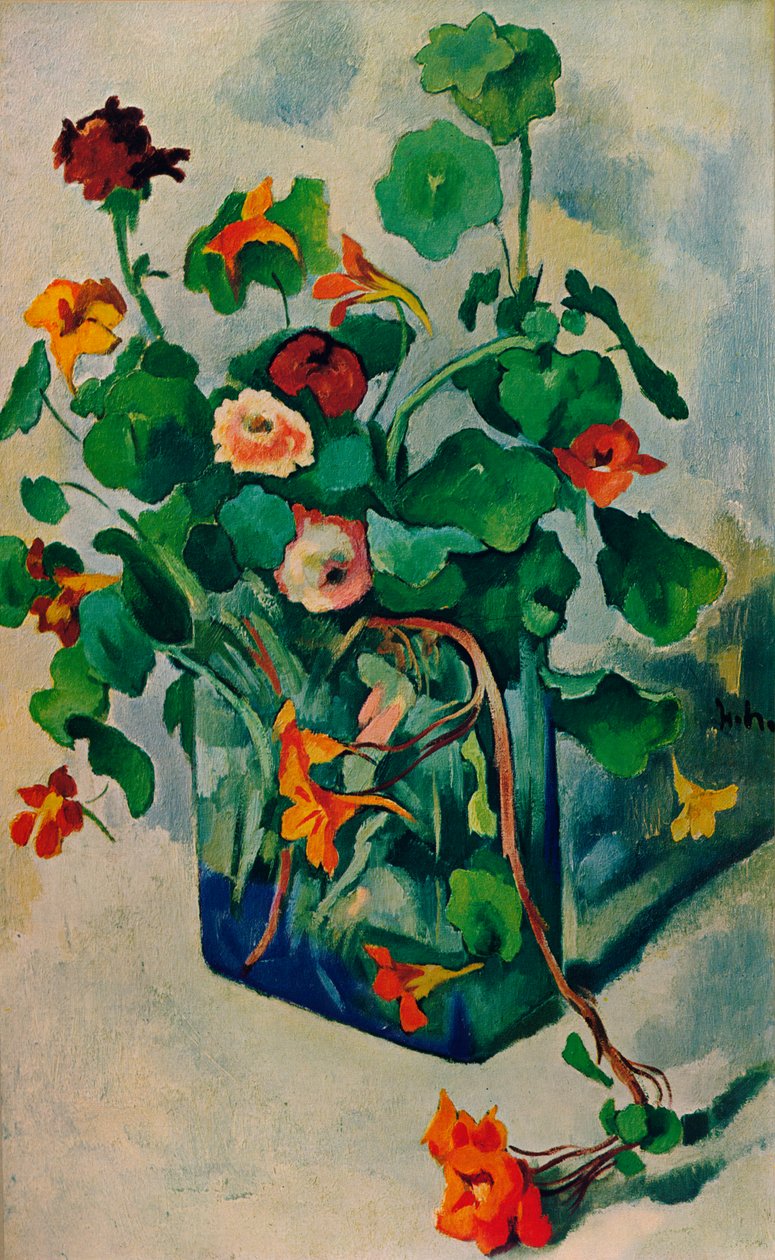Verre avec cresson, vers 1915 - Heinrich Nauen