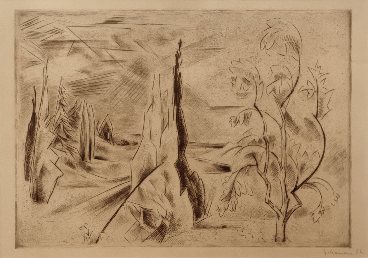 Grande paysage de parc - Heinrich Nauen