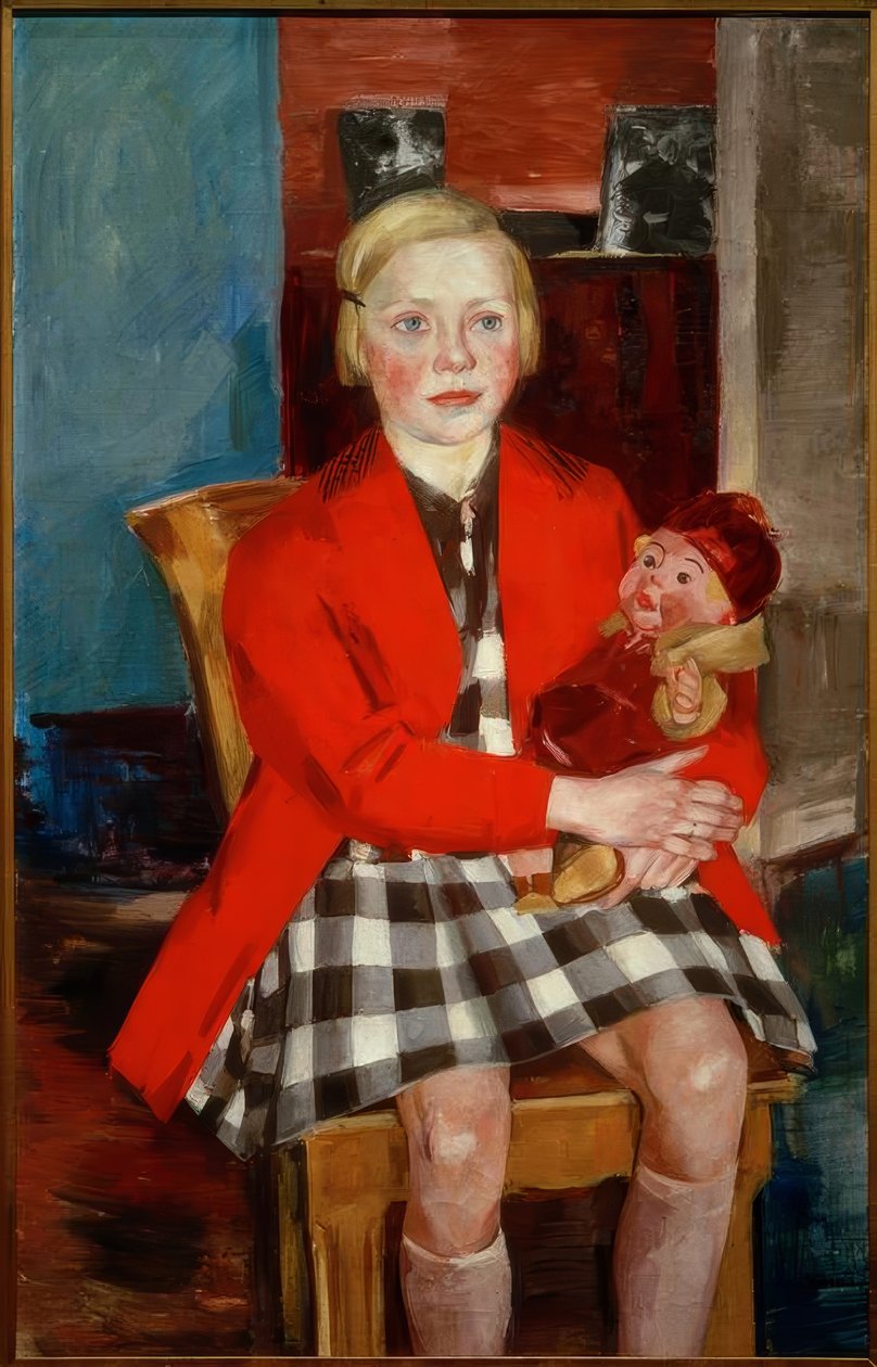 Fille avec poupée (Käte Werner) - Heinrich Stegemann