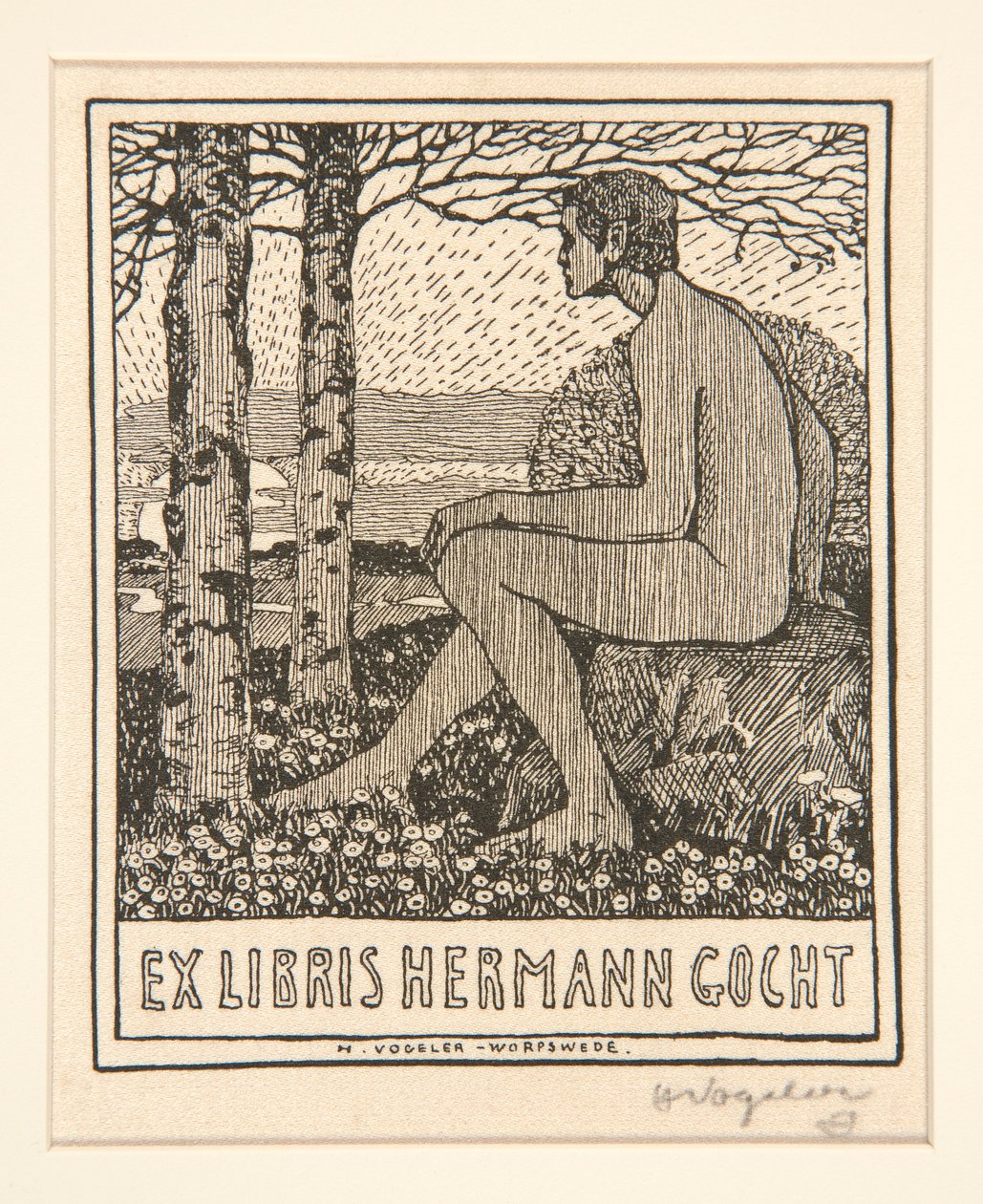Ex-libris Hermann Gocht - Heinrich Vogeler