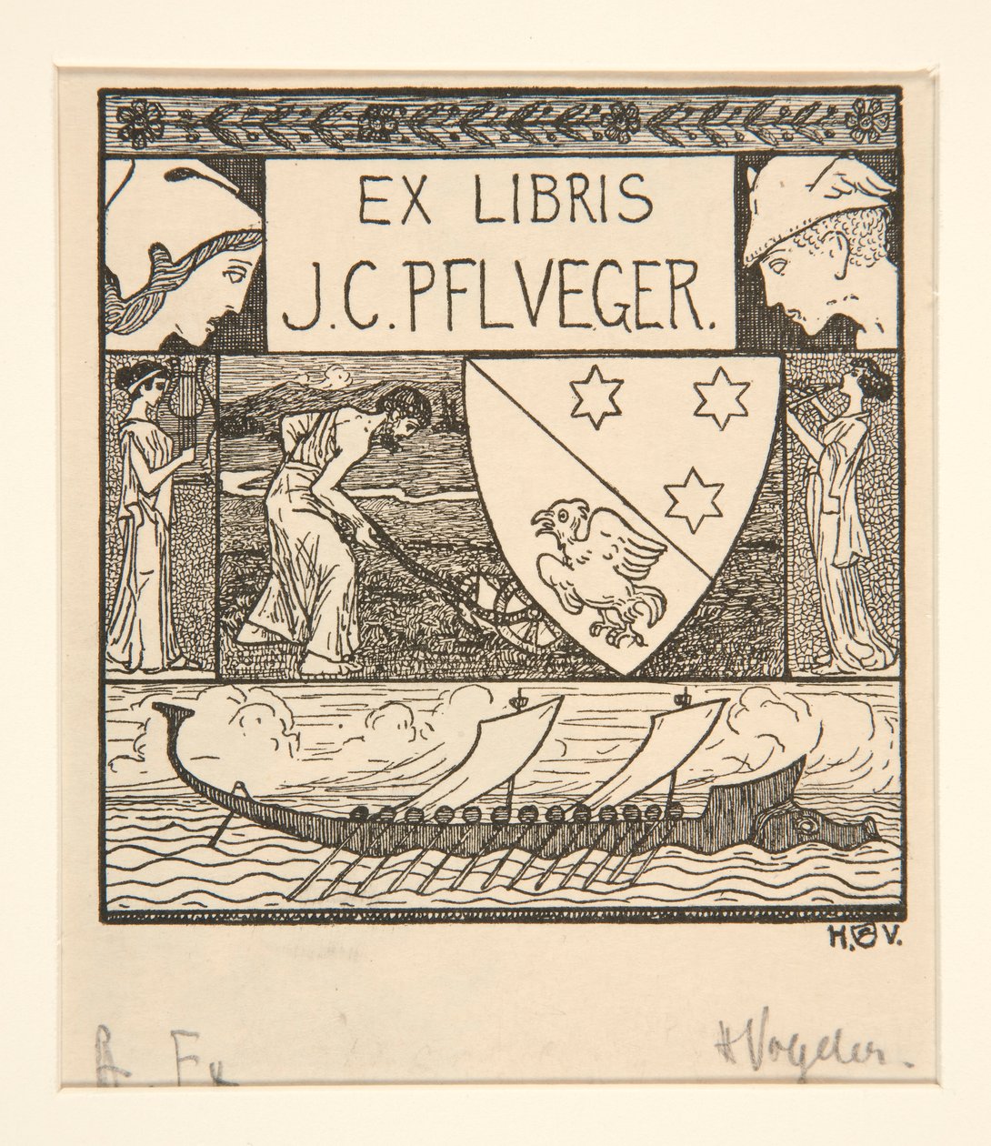 Ex-libris : J.C. Pflueger - Heinrich Vogeler