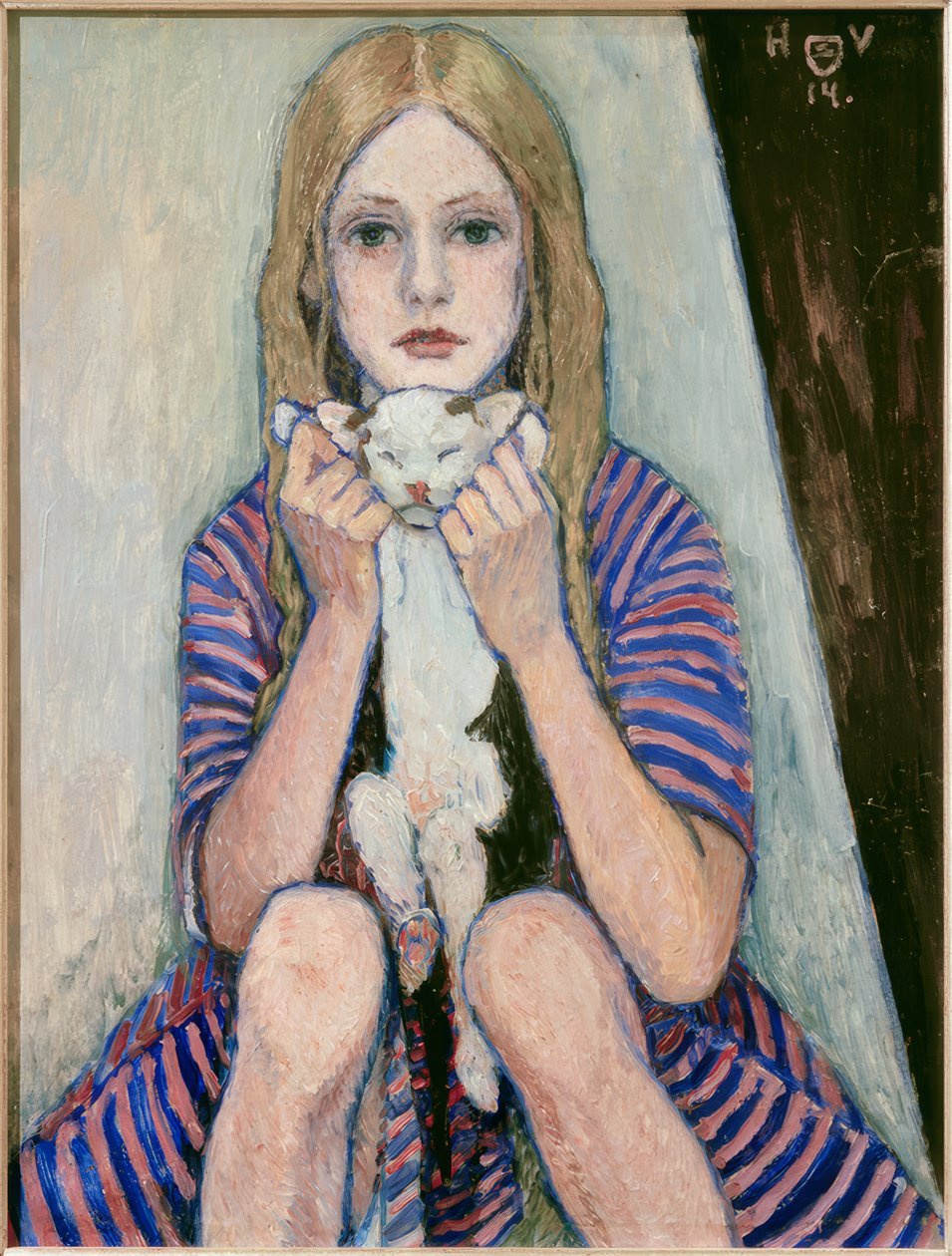 Enfant avec chat - Heinrich Vogeler