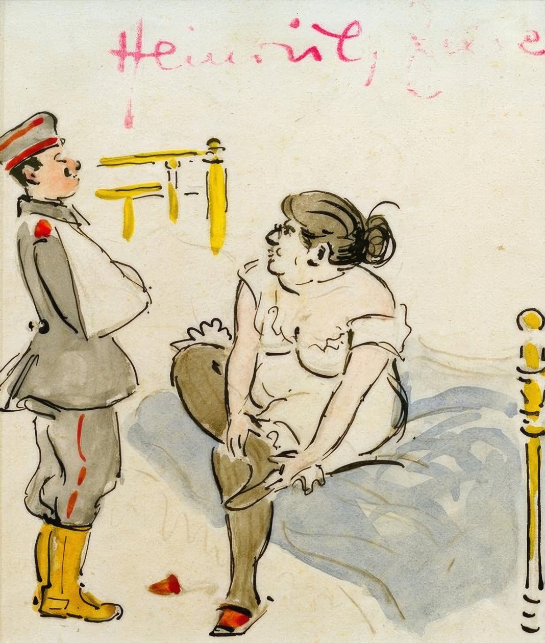 Soldat blessé et prostituée - Heinrich Zille