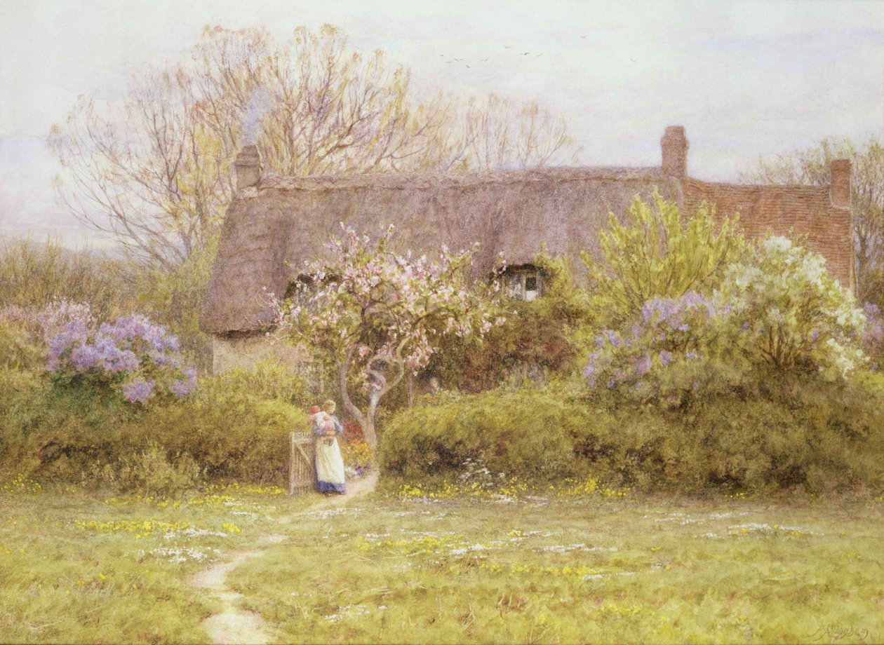 Cottage, Freshwater, Île de Wight - Helen Allingham