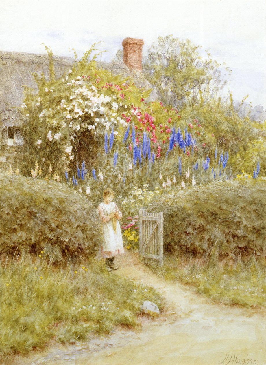 La porte du cottage - Helen Allingham